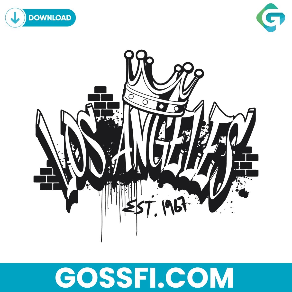 los-angeles-kings-hockey-blocks-crown-svg-digital-download
