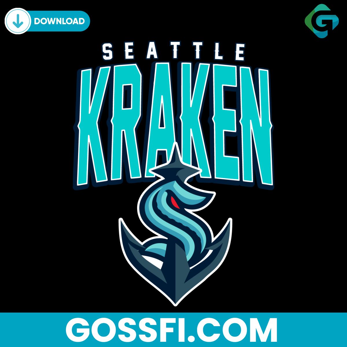 seattle-kraken-anchor-retro-nhl-svg-digital-download