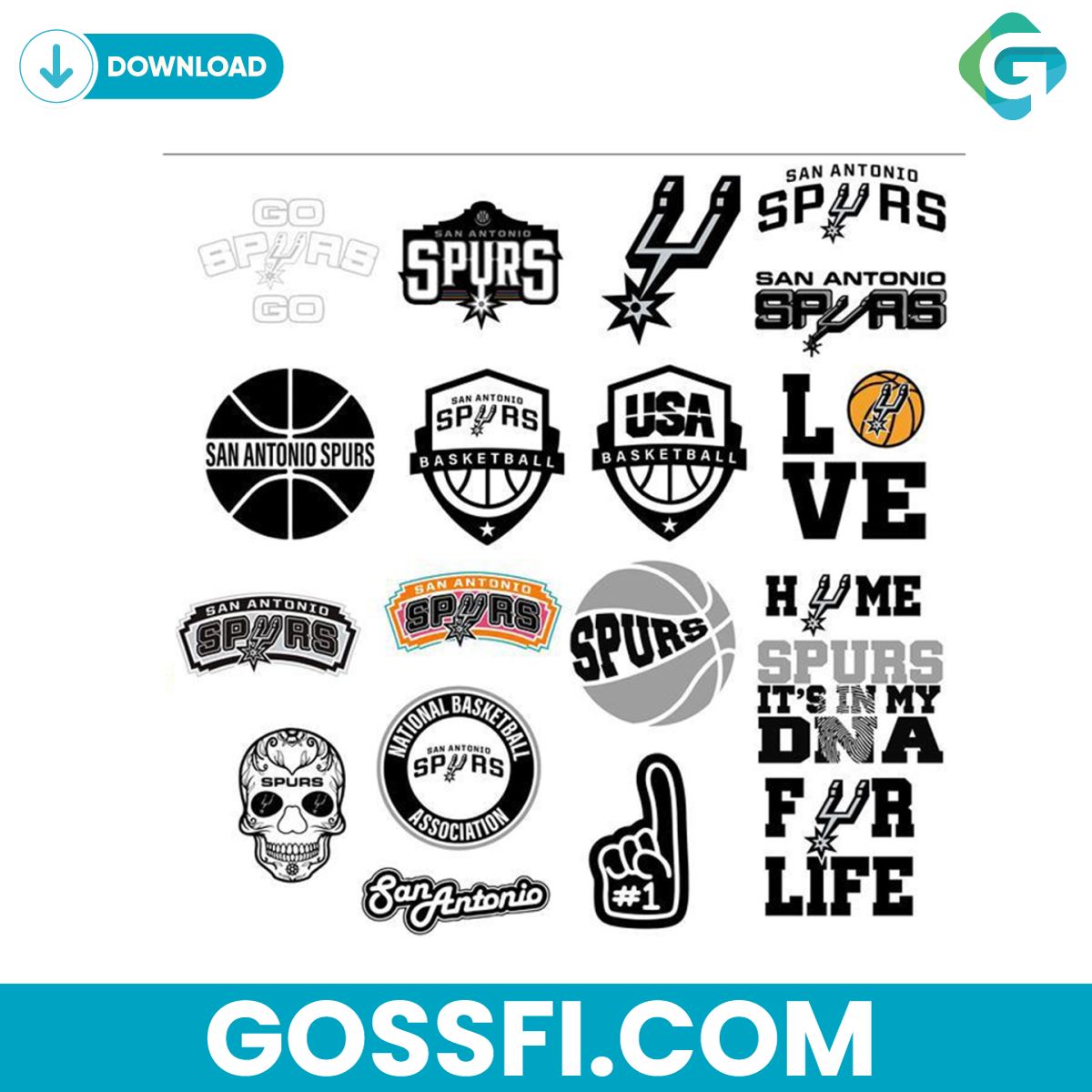 San Antonio Spurs Logo Team Basketball Bundle Svg 1 san-antonio-spurs-logo-team-basketball-bundle-svg
