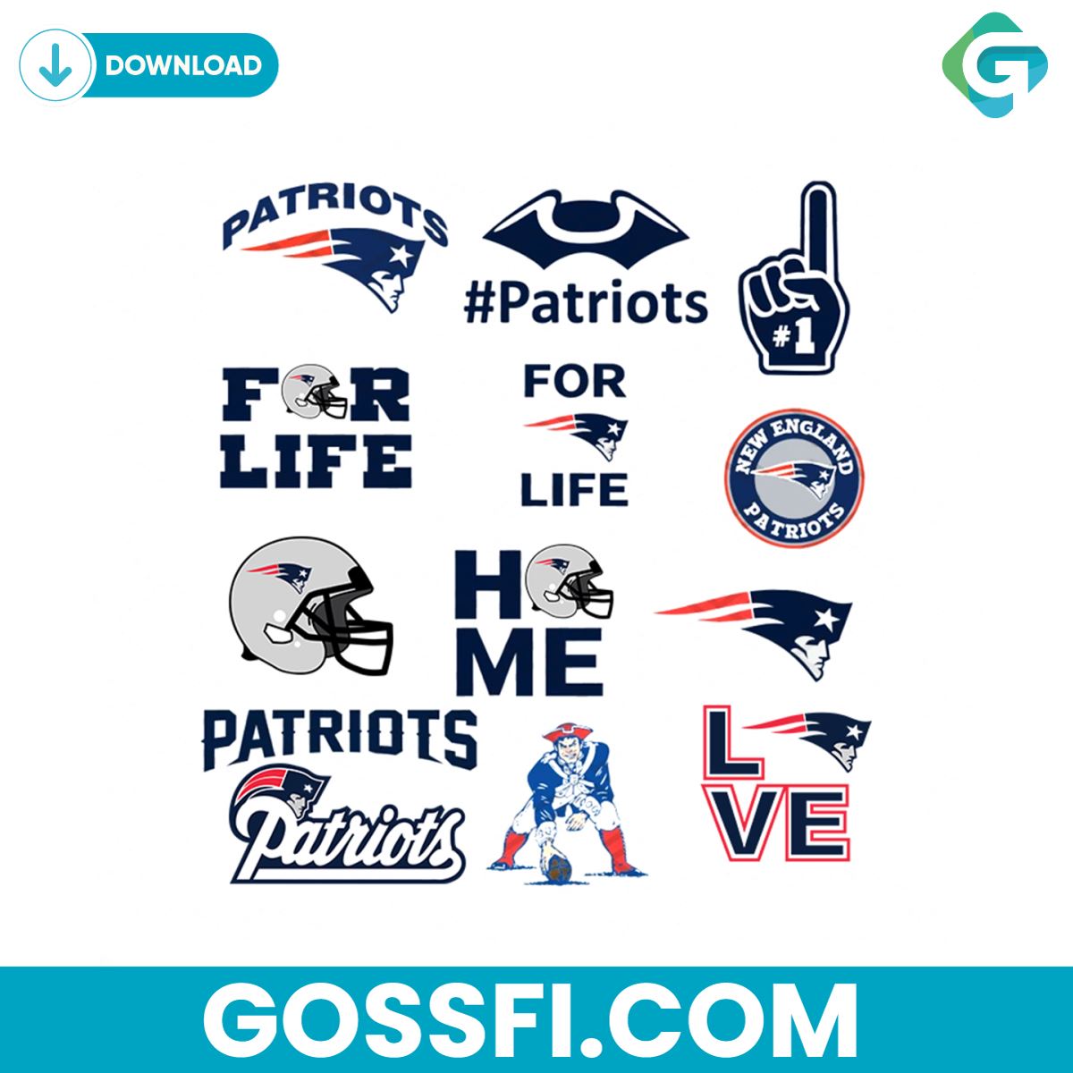 new-england-patriots-football-bundle-svg-digital-download