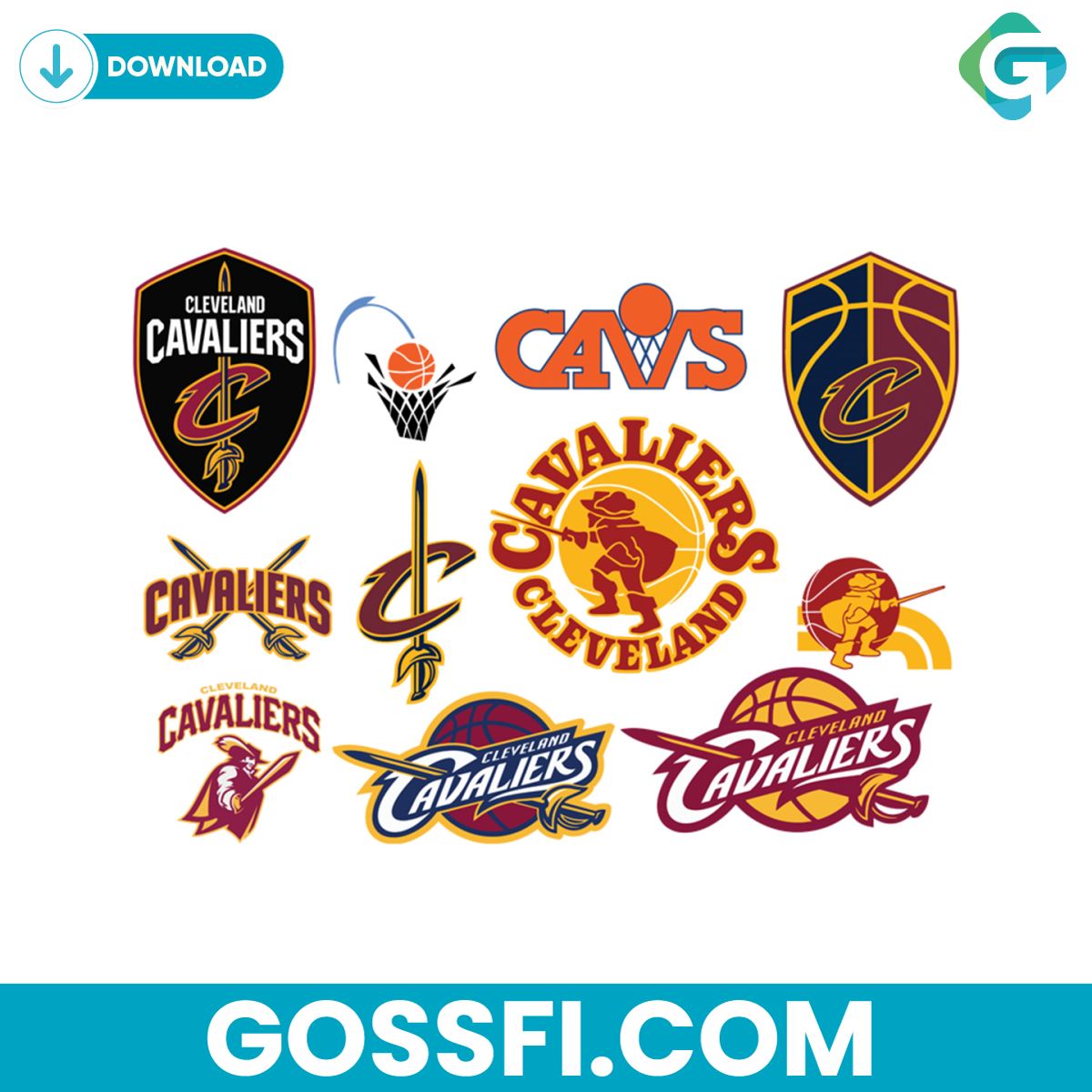 bundle-cleveland-cavaliers-basketball-team-svg