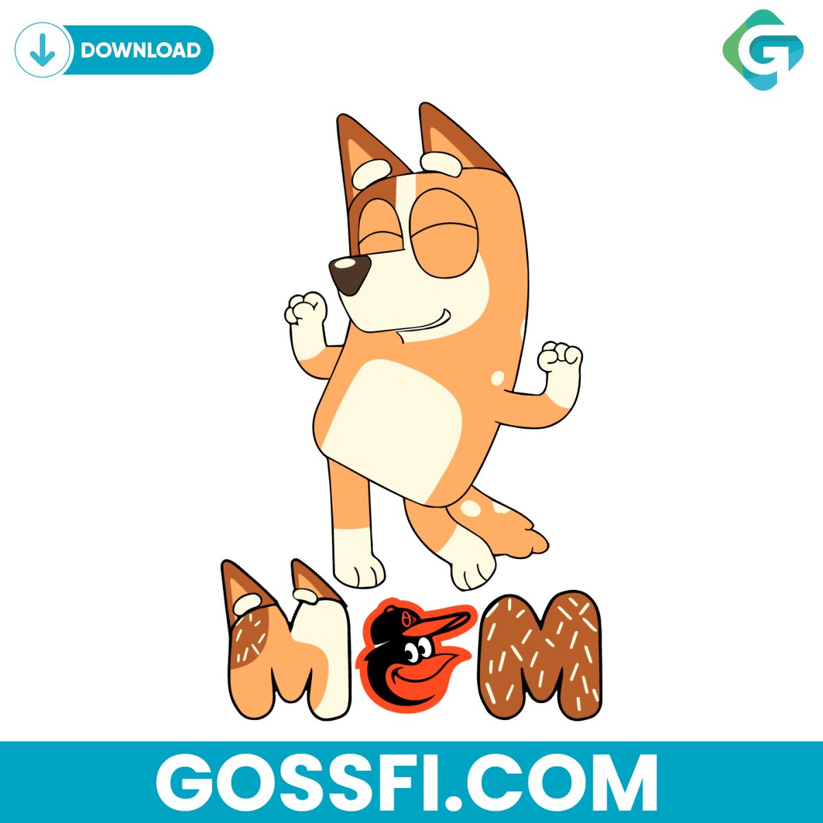 bluey-mom-baltimore-orioles-baseball-svg-digital-download