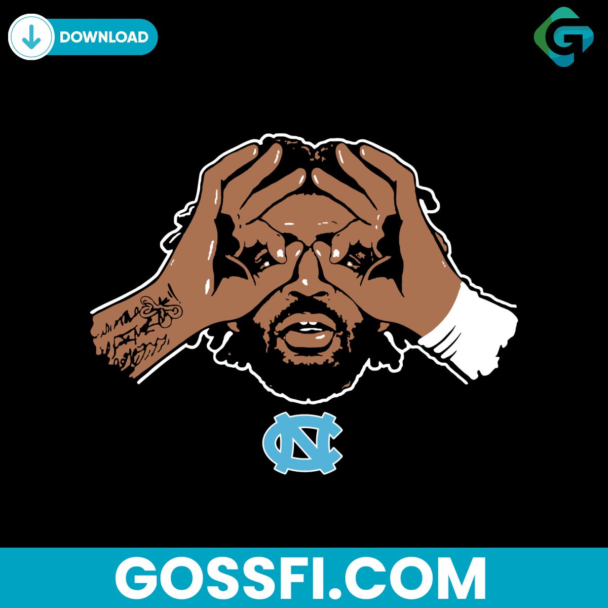 unc-basketball-r-j-davis-goggles-ncaa-svg-digital-download