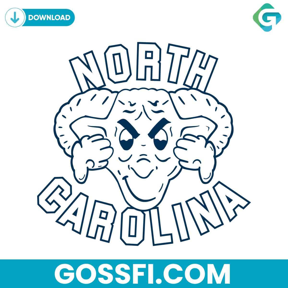 north-carolina-tar-heels-vintage-ncaa-svg-digital-download