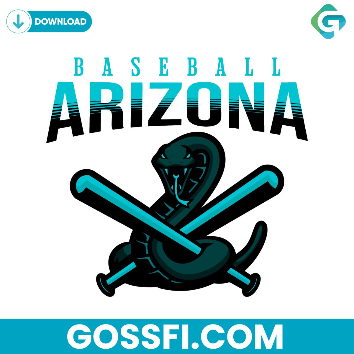 arizona-baseball-snake-mlb-svg-digital-download