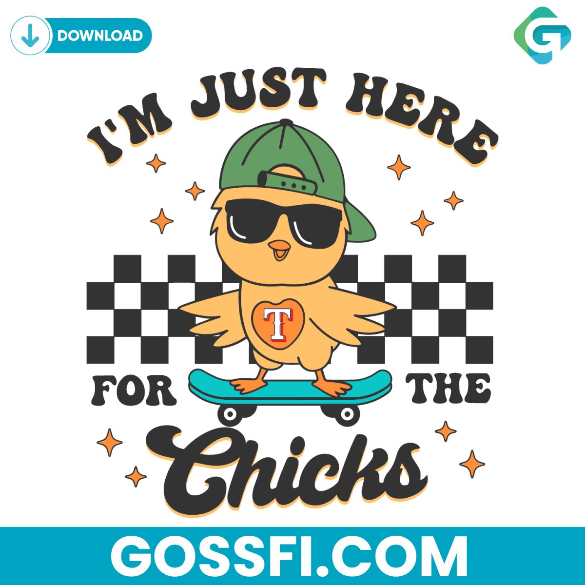 im-just-here-for-the-chicks-texas-rangers-svg