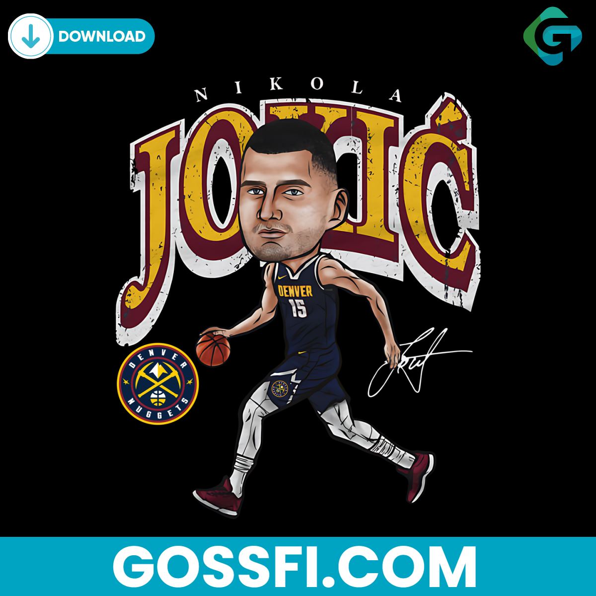 nikola-jokic-denver-nuggets-cartoon-nba-png