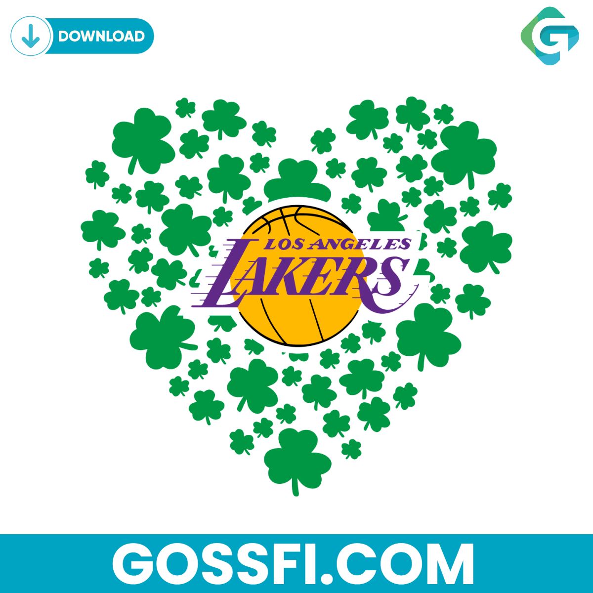 clover-leaf-st-patrick-day-los-angeles-lakers-svg