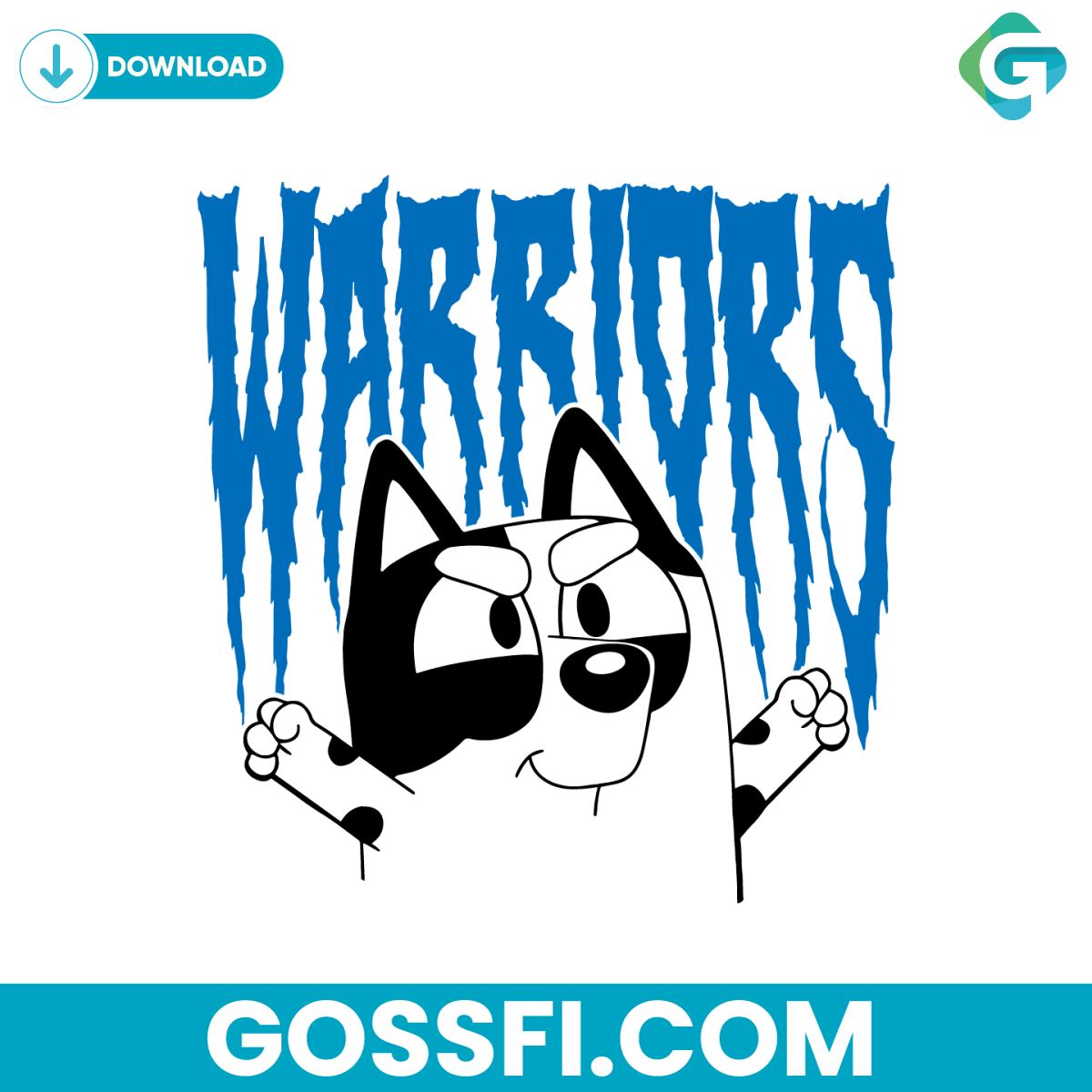bluey-muffin-golden-state-warriors-nba-svg-digital-download