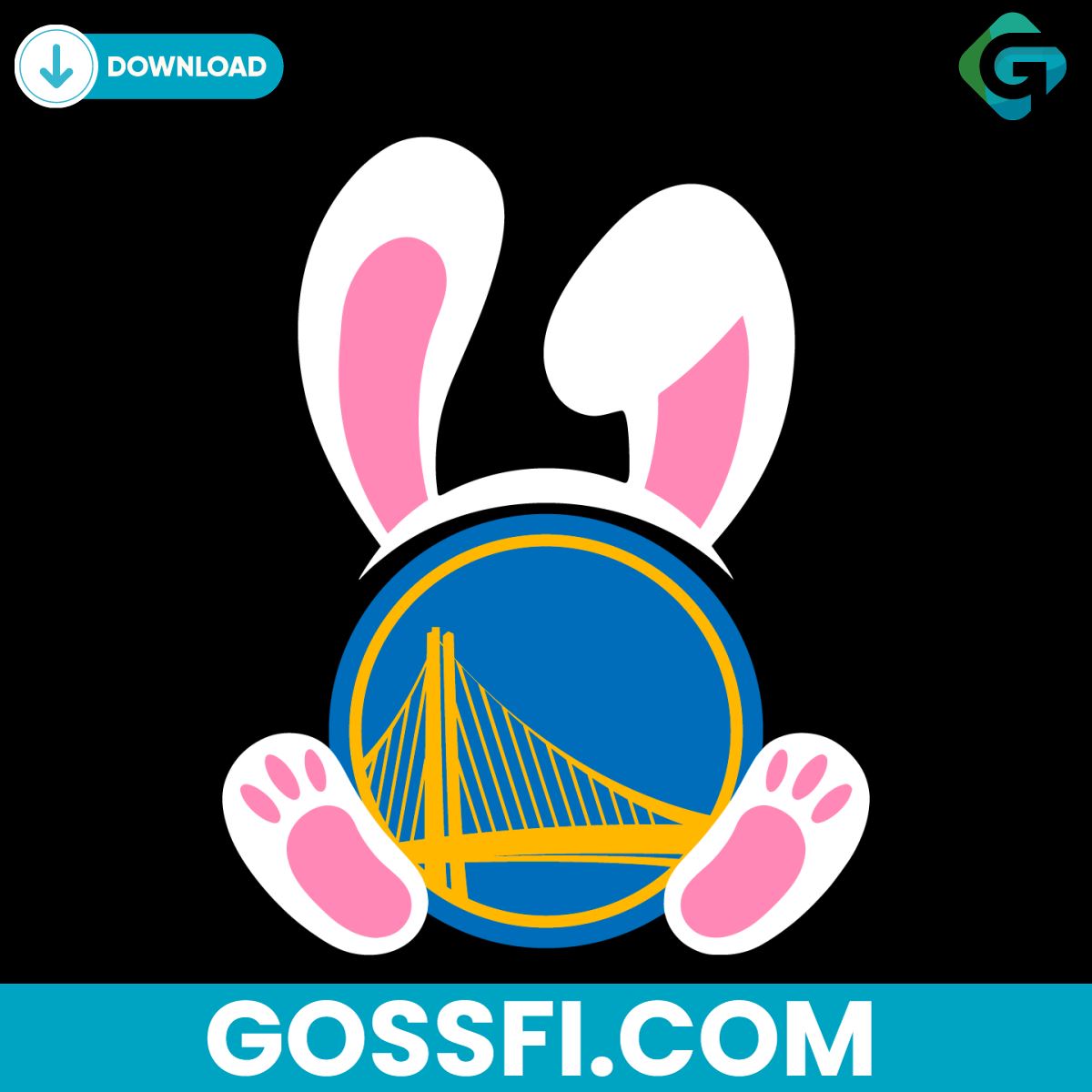 golden-state-warriors-easter-bunny-svg-digital-download