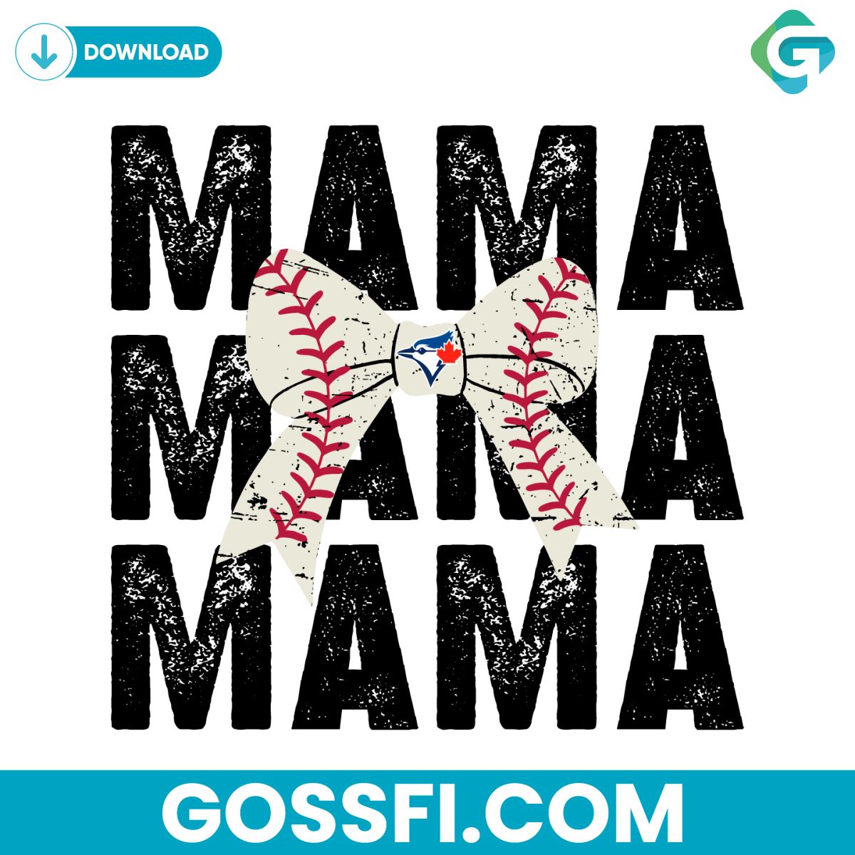 mama-bow-tie-baseball-toronto-blue-jays-svg