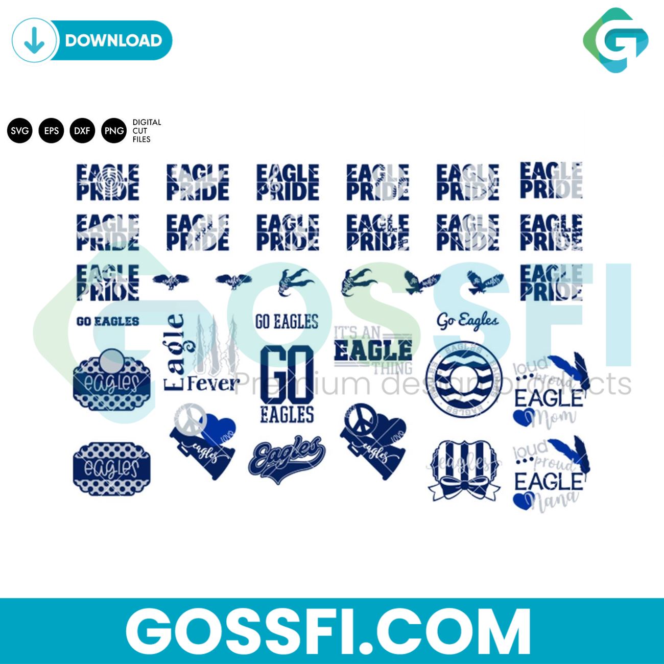 eagles-mascot-bundle-navy-svg-digital-download
