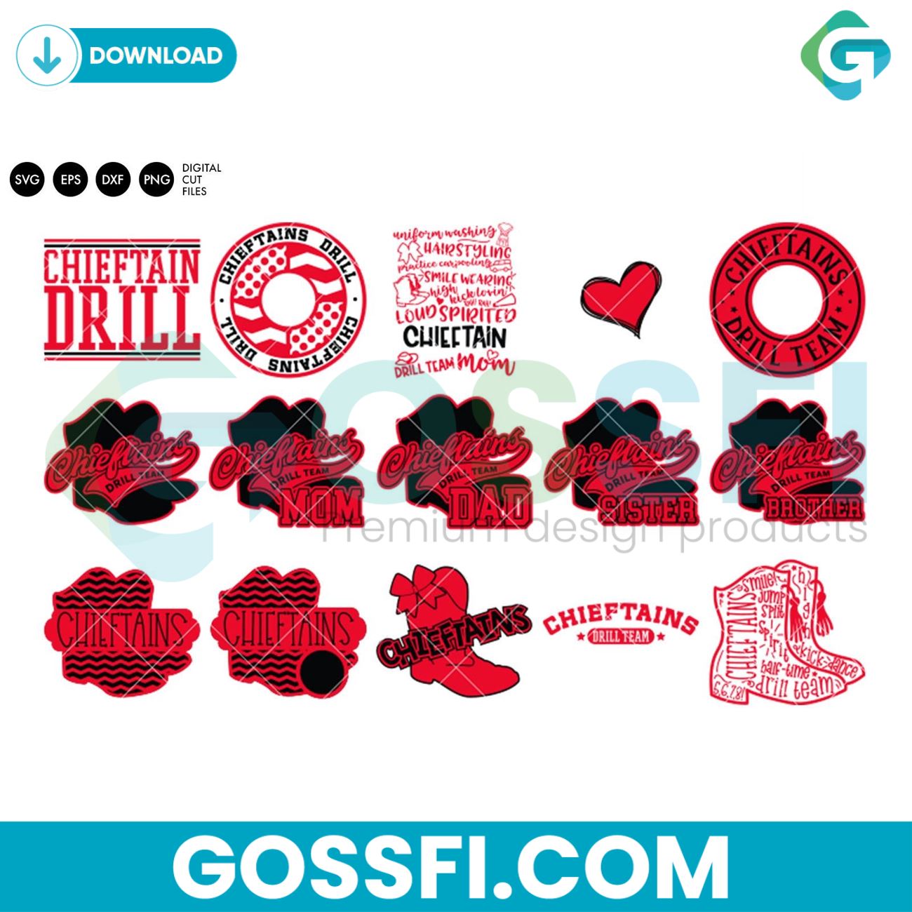 Chieftains Drill Team Bundle Svg Digital Download 1 chieftains-drill-team-bundle-svg-digital-download