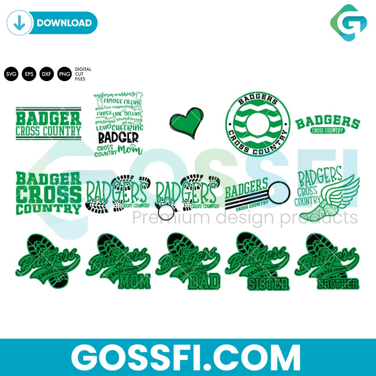 badgers-cross-country-bundle-svg-digital-download