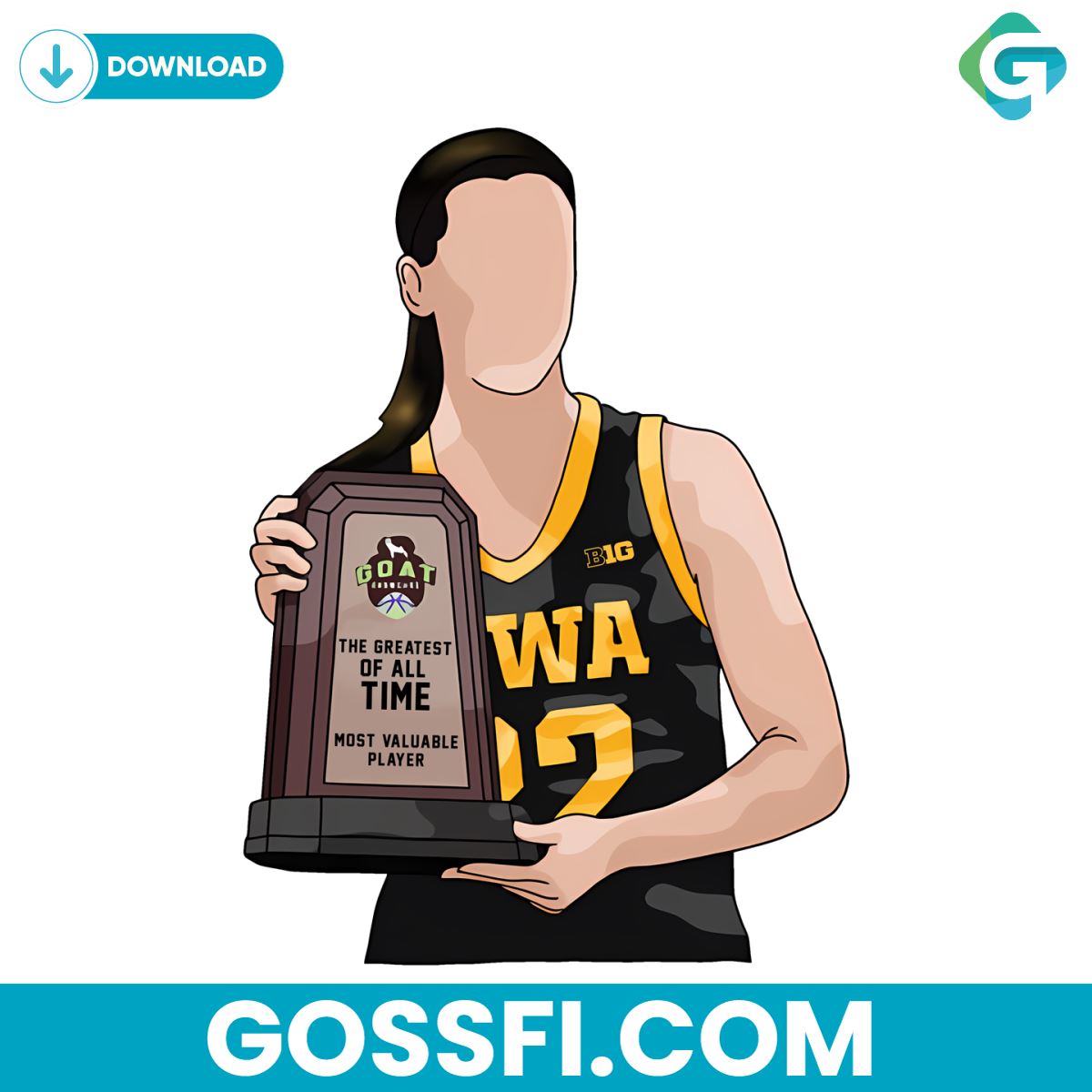 caitlin-clark-goat-award-winner-png