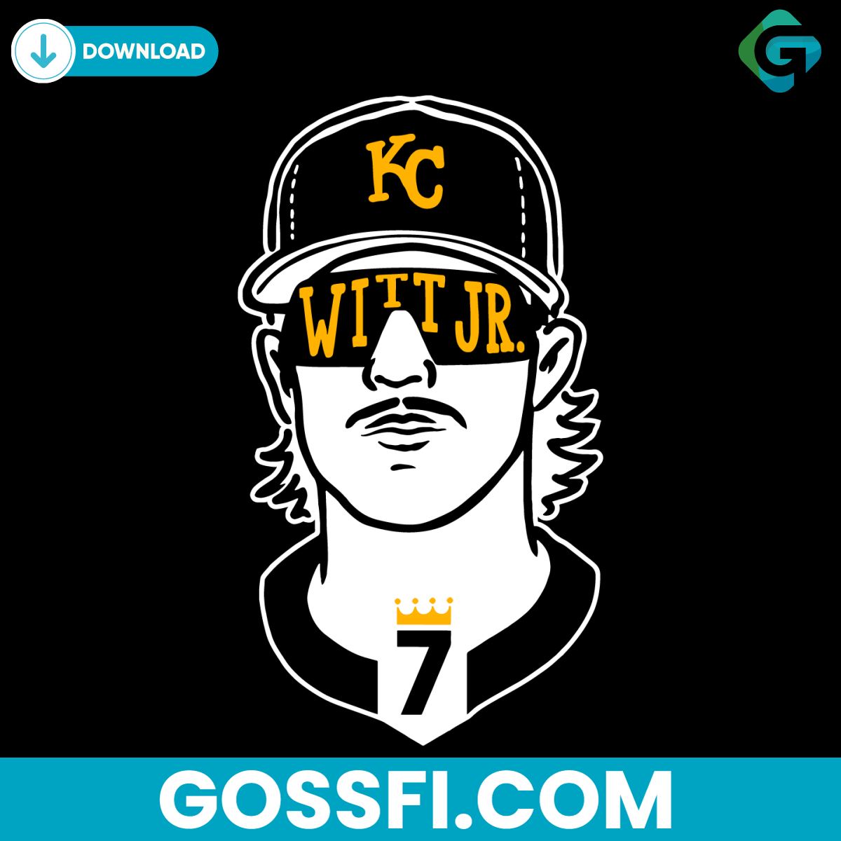 bobby-kc-baseball-kansas-city-royals-svg-digital-download