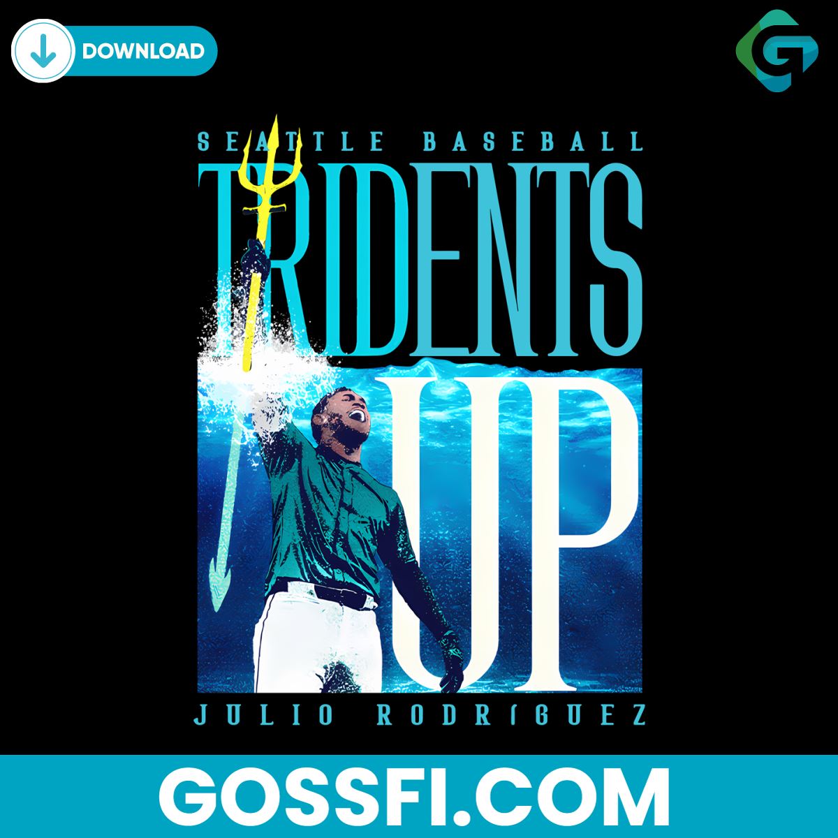 tridents-up-julio-rodriguez-seattle-mariners-baseball-png
