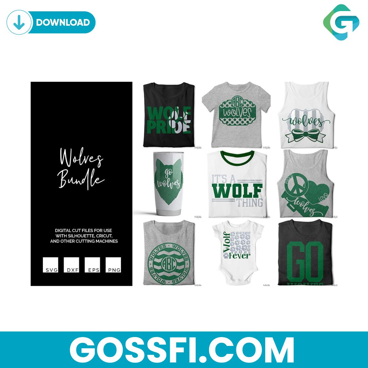 wolves-mascot-bundle-svg