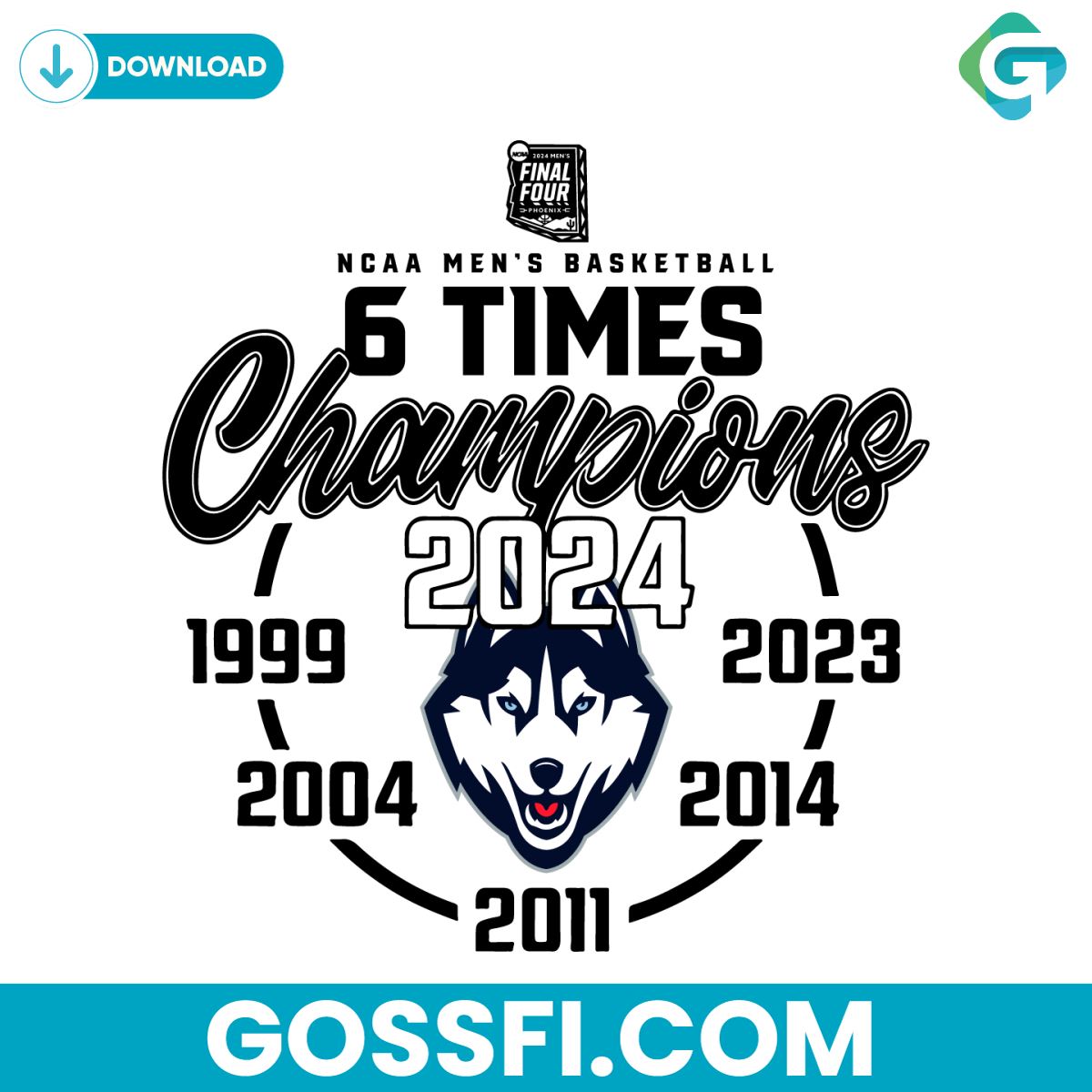 6-times-champions-uconn-huskies-basketball-ncaa-svg