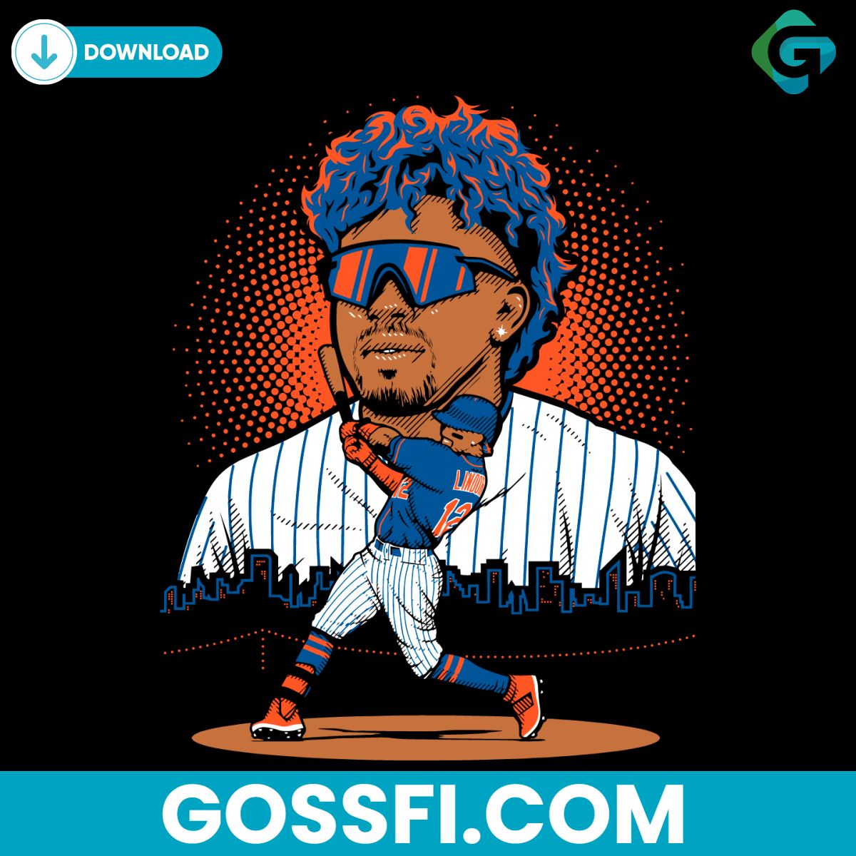 francisco-lindor-new-york-mets-baseball-mlb-svg