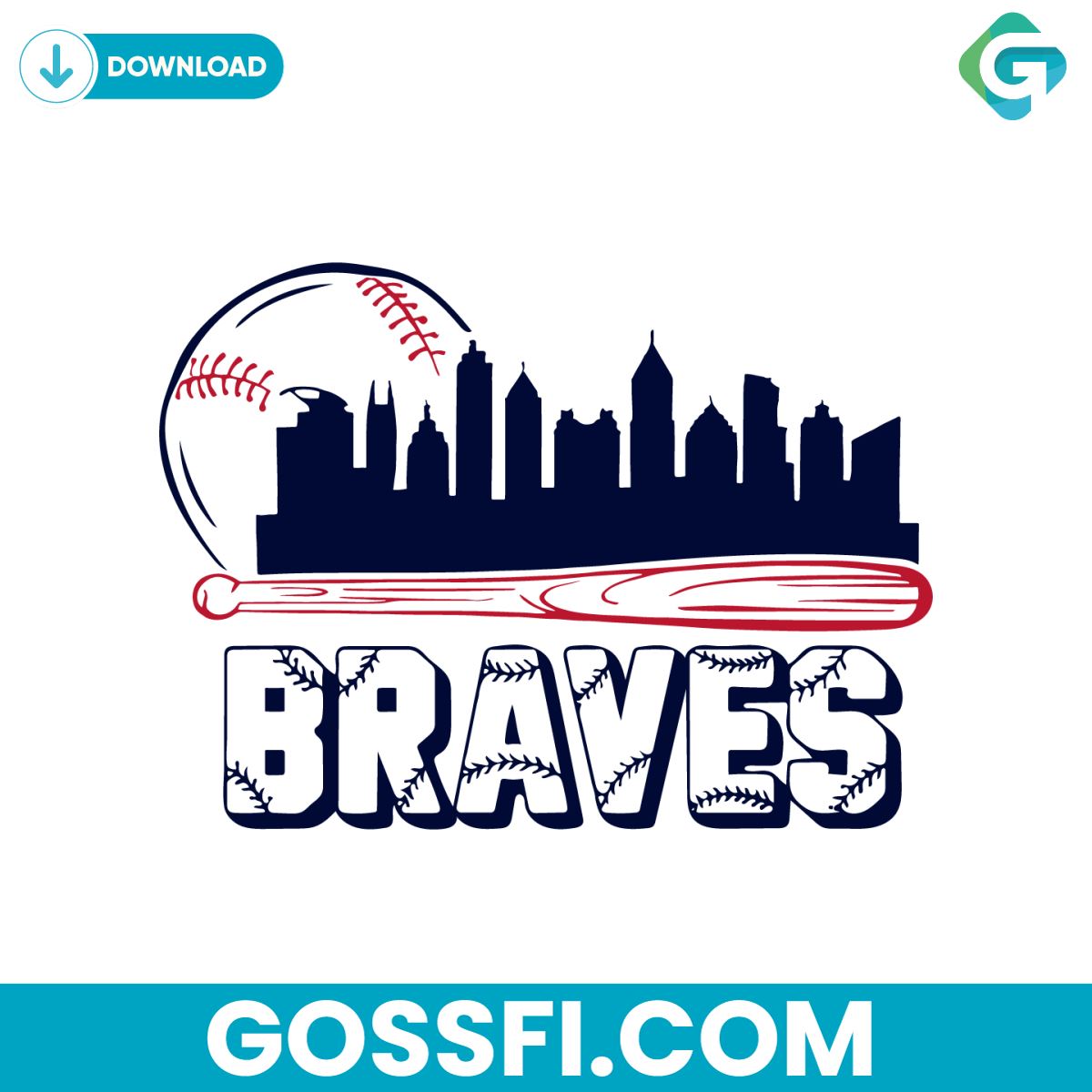 atlanta-braves-bat-baseball-city-skyline-svg-digital-download