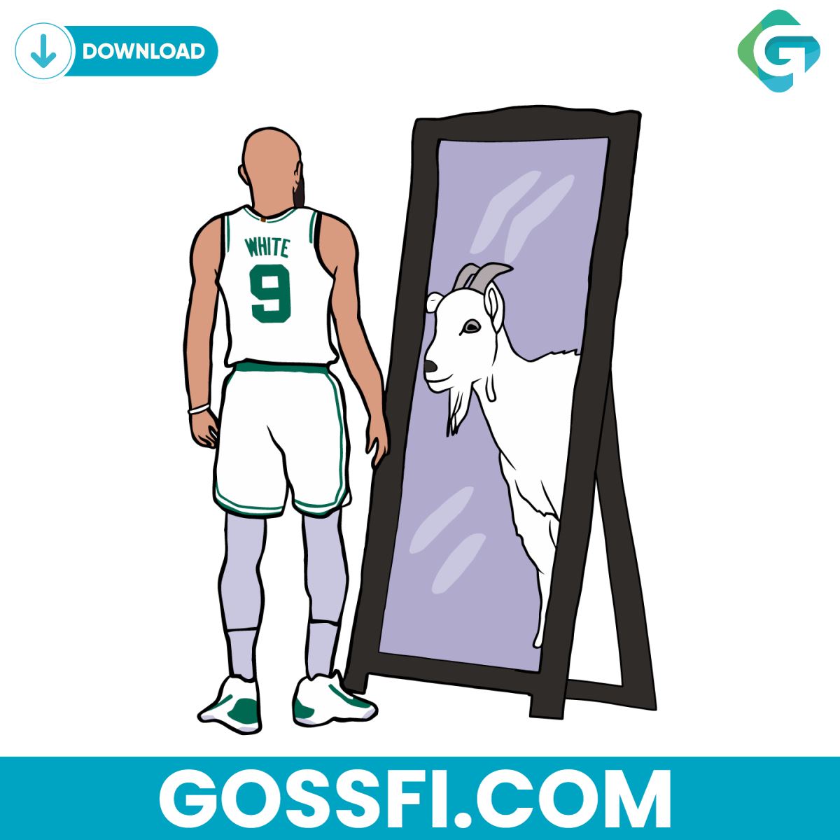 derrick-richard-white-mirror-goat-boston-celtics-svg