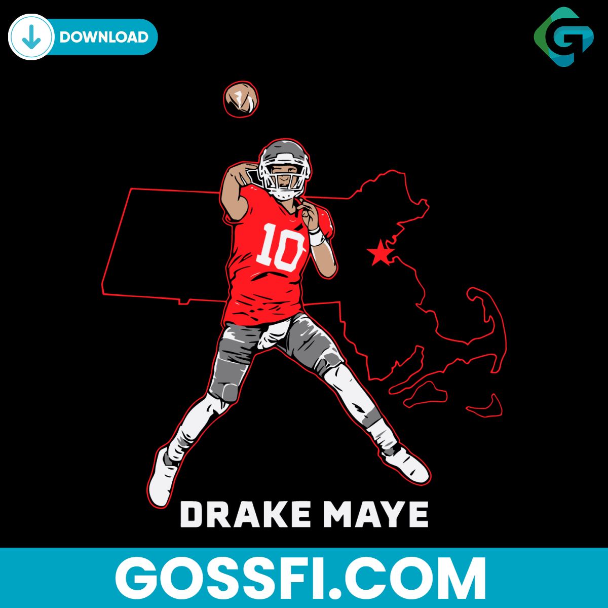 drake-maye-state-star-new-england-patriots-svg