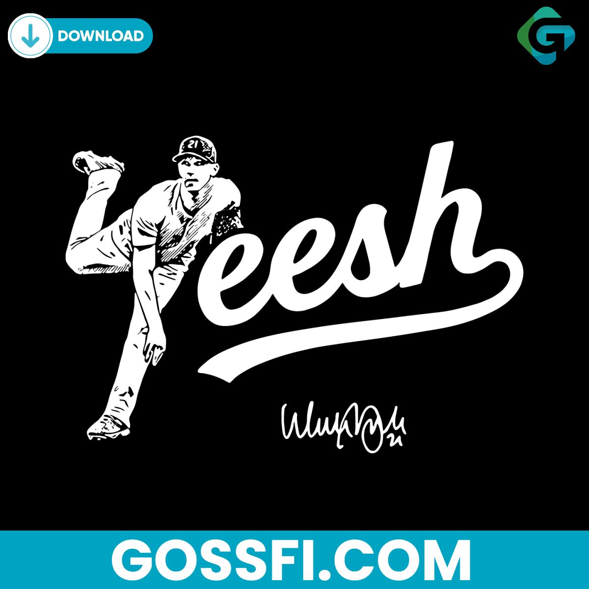 los-angeles-dodgers-baseball-walker-buehler-yeesh-svg