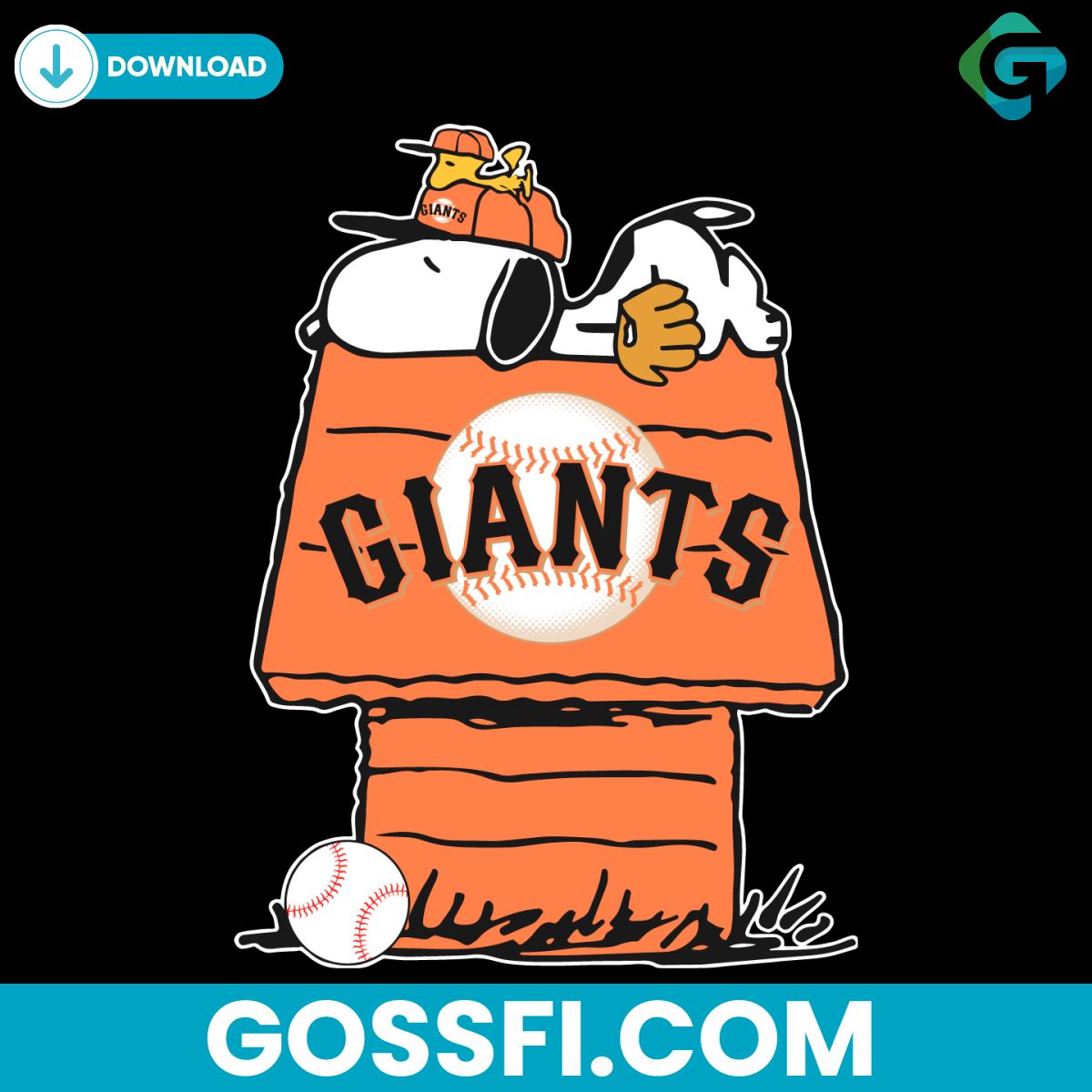 san-francisco-giants-baseball-snoopy-and-woodstock-svg